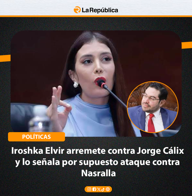 Iroshka Elvir arremete contra Jorge Cálix y lo señala por supuesto ataque contra Nasralla - Cover Image